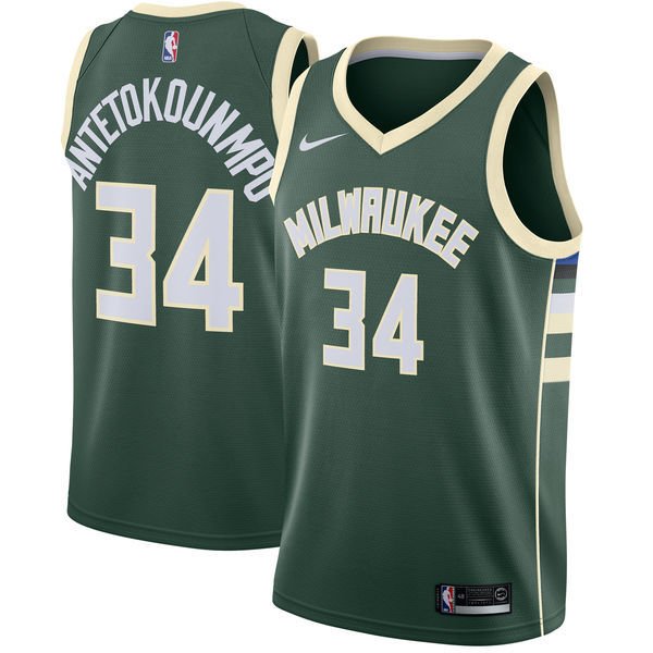 Баскетбольная Джерси Nike Milwaukee Bucks 17-18 №34 Giannis Antetokounmpo "Green" фото № 2