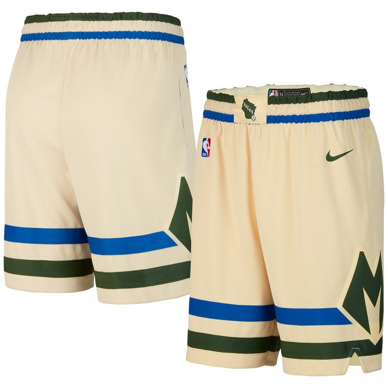 Баскетбольные Шорты Nike Milwaukee Bucks 19-20 "Beige" фото № 6
