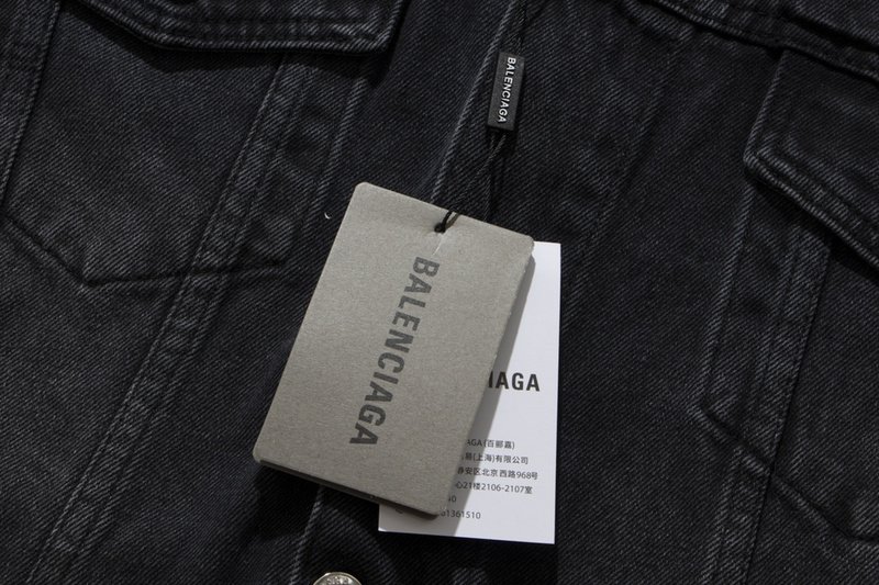 Джинсовая Куртка Balenciaga X Adidas With Stripes On The Sleeves "Black" фото № 6