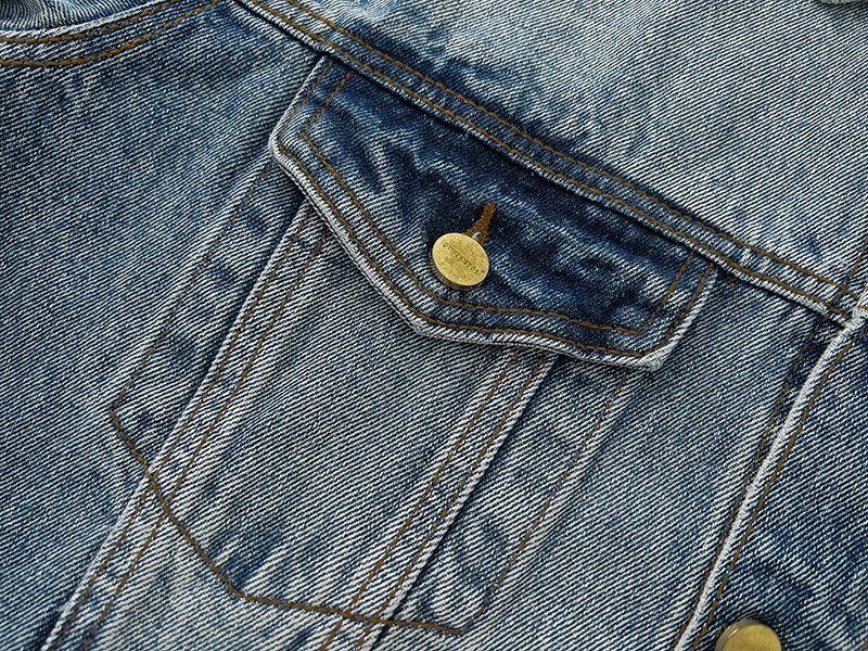 Джинсовая Куртка Fear Of God Plain Without Print "Blue" фото № 6