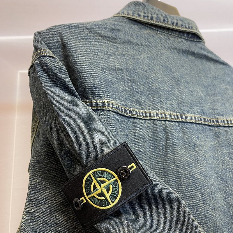 Джинсовая Куртка Stone Island Vintage Style "Blue/Gray" фото № 5