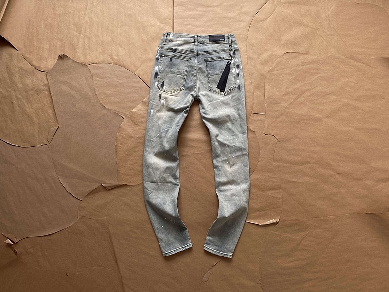Джинсы Amiri Grunge Style "Blue/Gray" фото № 9