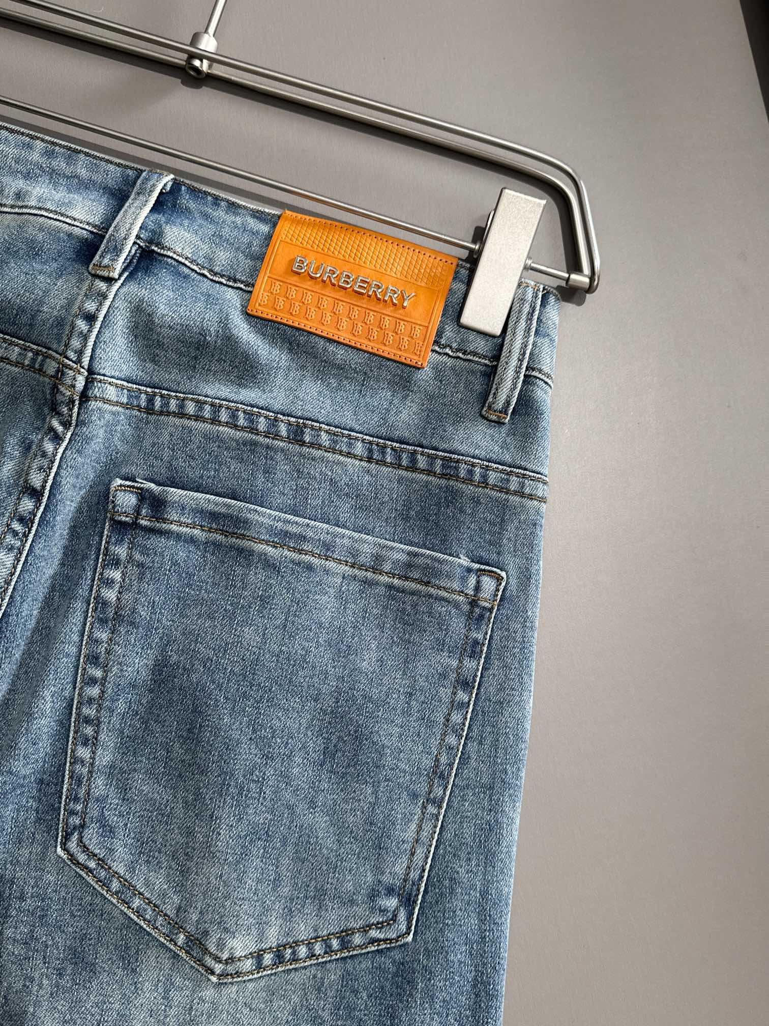 Джинсы Burberry Backside Brown Stripe Burberry Logo "Blue" фото № 5