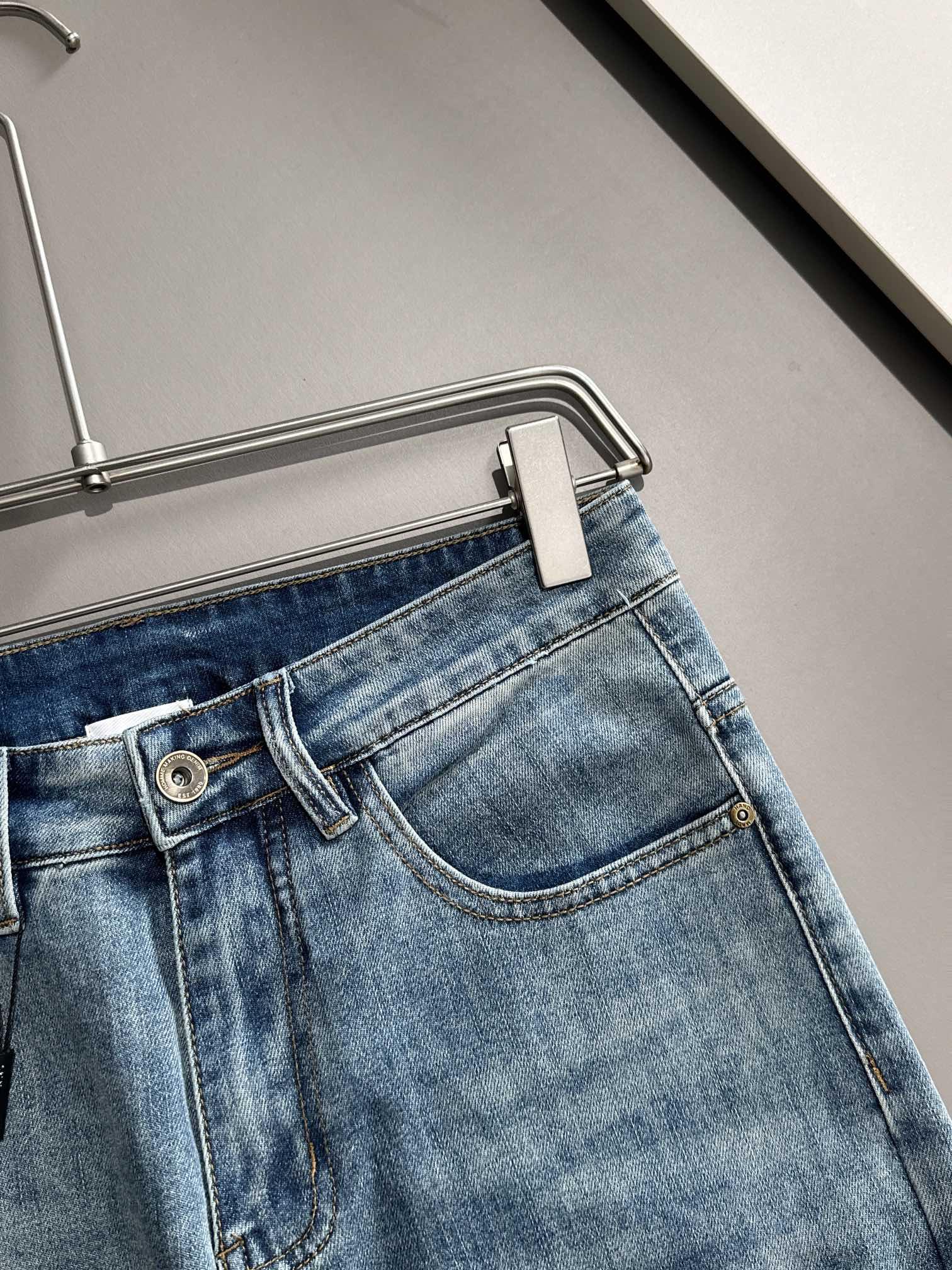 Джинсы Burberry Backside Brown Stripe Burberry Logo "Blue" фото № 3