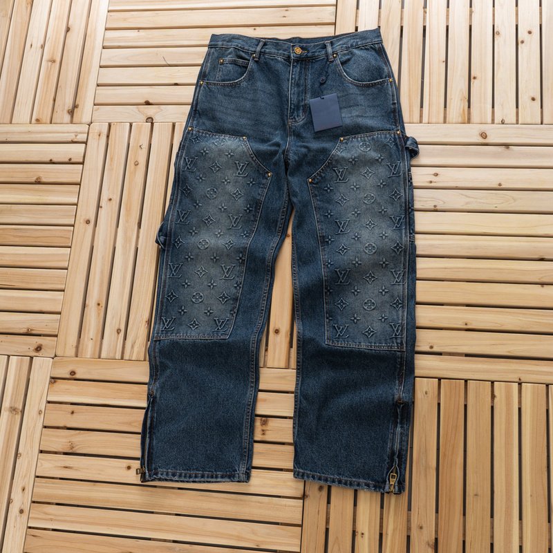 Джинсы Louis Vuitton With Logos "Blue" фото № 2