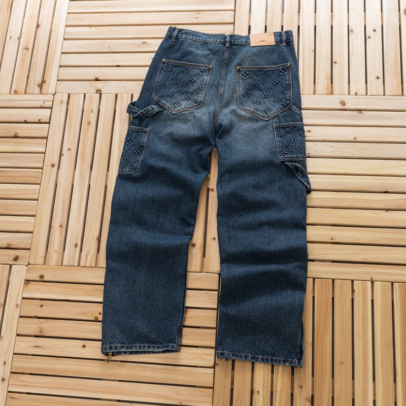 Джинсы Louis Vuitton With Logos "Blue" фото № 5
