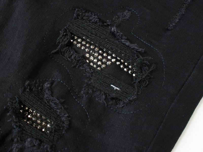 Джинсы Amiri Ripped Skinny "Black" фото № 3