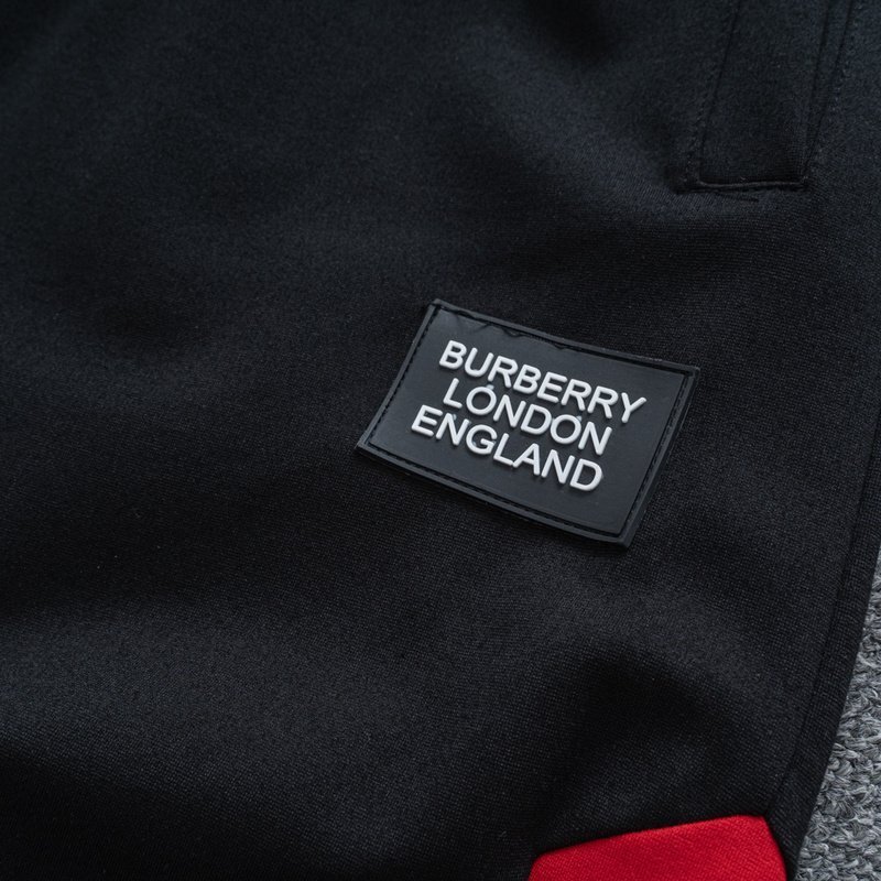 Штаны Burberry On The Style With Logo "Black/Red" фото № 4