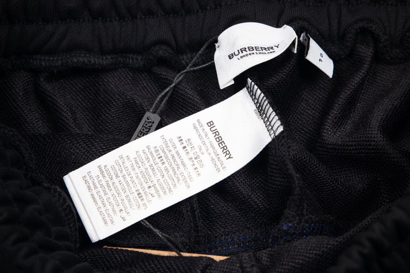 Штаны Burberry With A Round Logo "Black" фото № 6