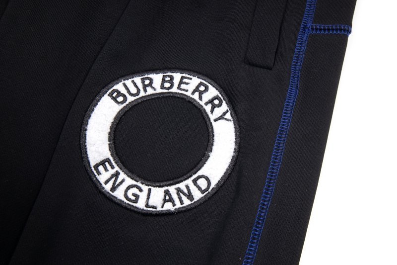 Штаны Burberry With A Round Logo "Black" фото № 7