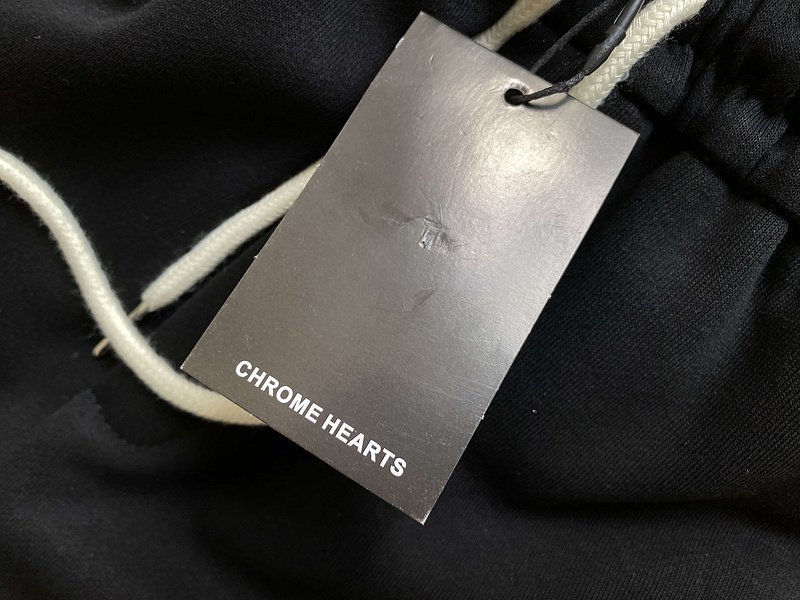 Штаны Chrome Hearts With Brand Logo And White Stripes "Black" фото № 3