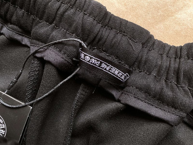 Штаны Chrome Hearts With Brand Logo And White Stripes "Black" фото № 7