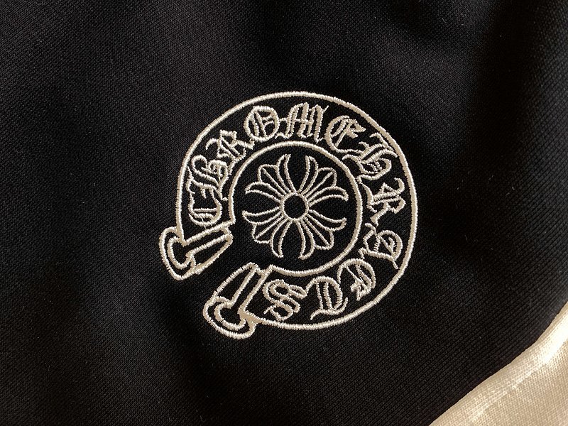 Штаны Chrome Hearts With Brand Logo And White Stripes "Black" фото № 9