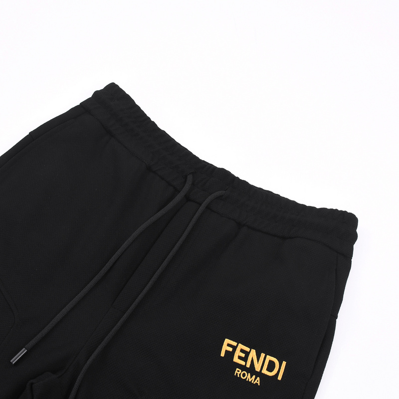 Штаны Fendi Small Logo Lettering "Black" фото № 5