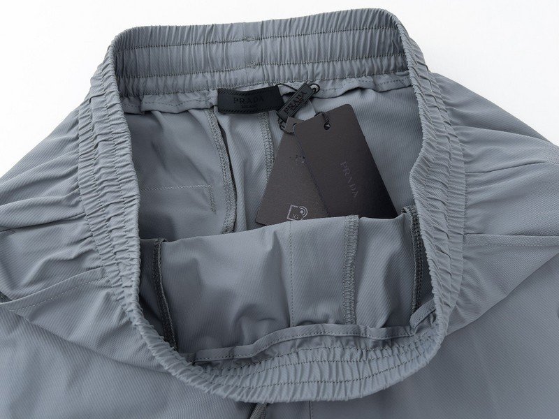 Штаны Prada With Triangular Insert Logo "Gray/Blue" фото № 2