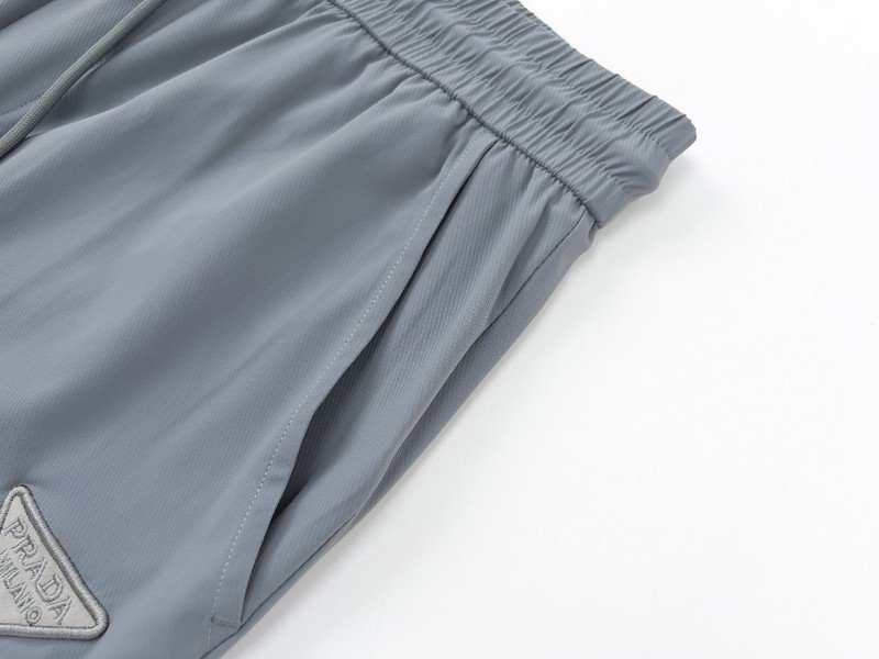 Штаны Prada With Triangular Insert Logo "Gray/Blue" фото № 4