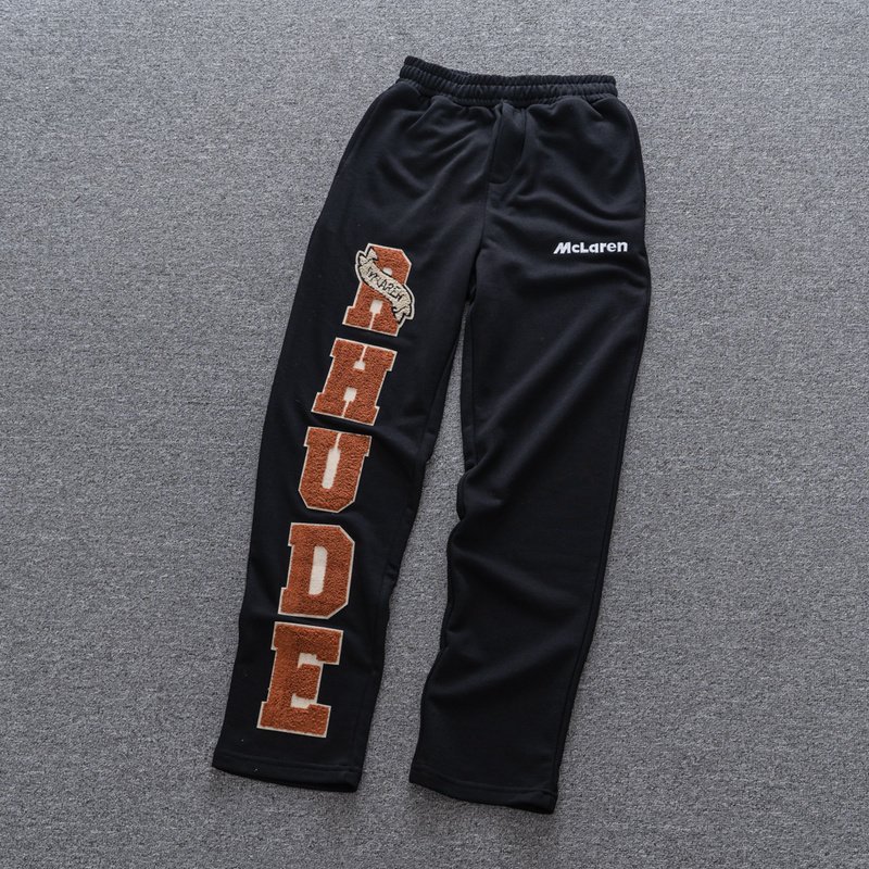 Штаны Rhude X McLaren Soft Logo "Black" фото № 5
