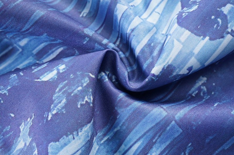 Рубашка Amiri Repeating Horisontal Logo Inscription "Blue" фото № 8