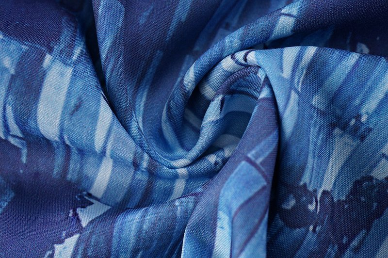 Рубашка Amiri Repeating Horisontal Logo Inscription "Blue" фото № 9