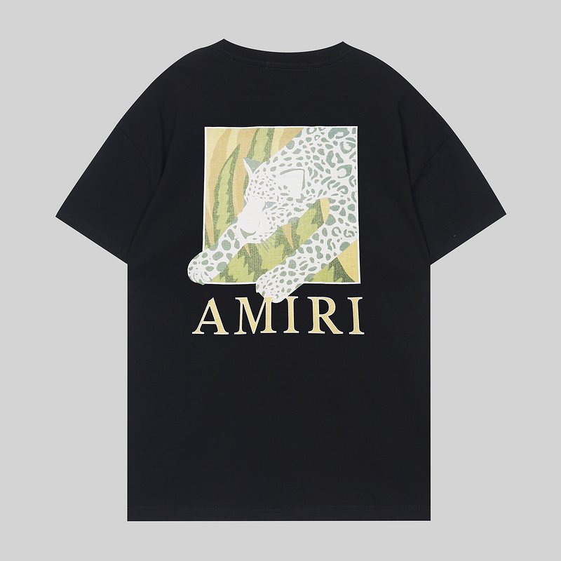 Футболка Amiri Leopard Inside Green Rectangle Print "Black" фото № 2
