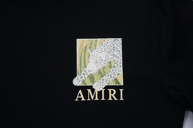 Футболка Amiri Leopard Inside Green Rectangle Print "Black" фото № 4