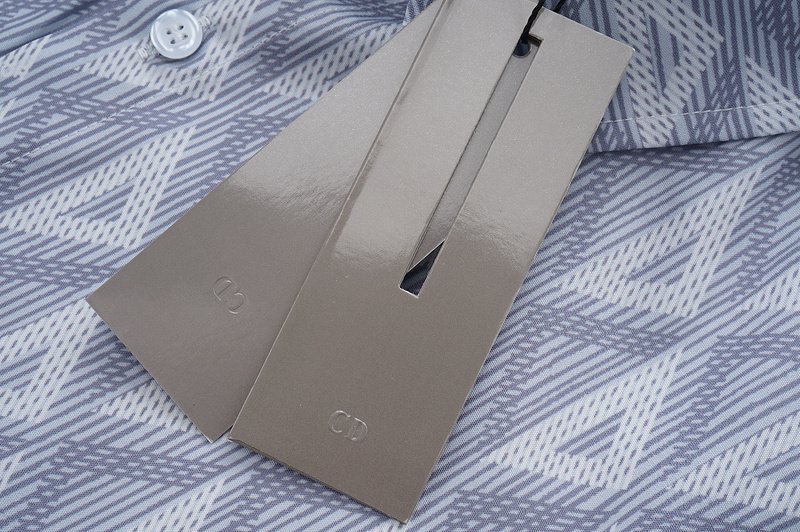 Рубашка Dior Repeating Triangle Print "Gray" фото № 4