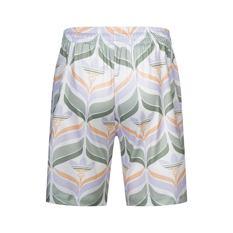 Шорты Gucci Repeating Trefoil Print In Vertical Lines "Gray" фото № 2