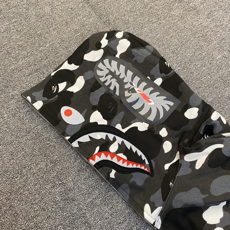 Худи ZIP A Bathing Ape Original Hood "Black/White/Gray" фото № 4