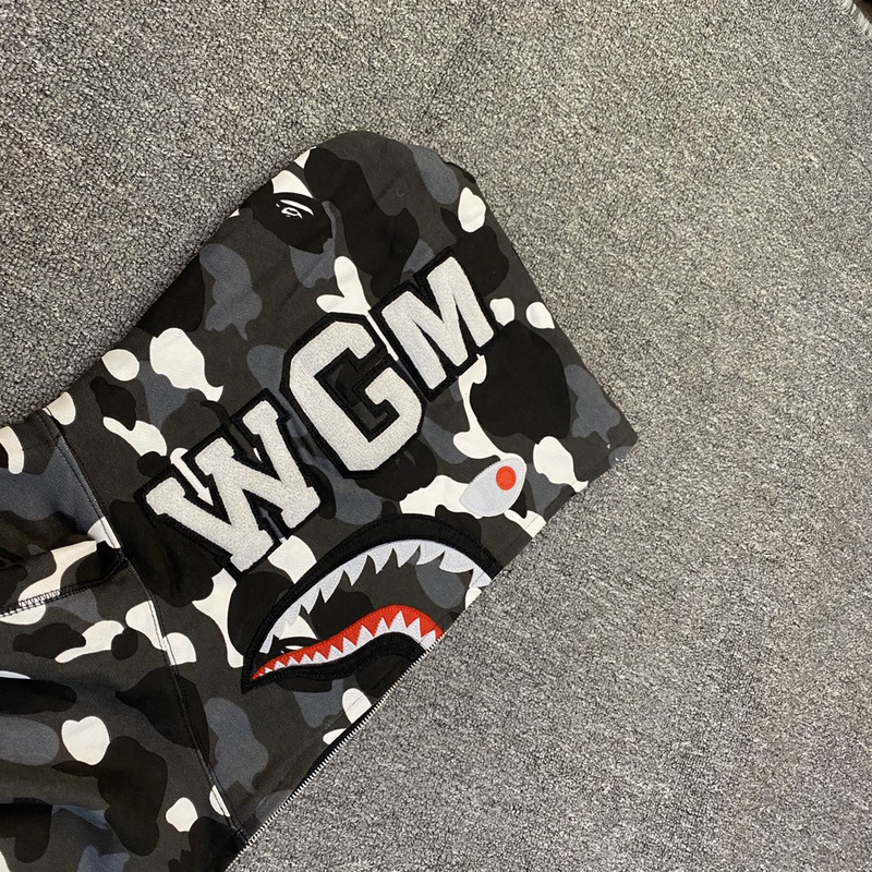 Худи ZIP A Bathing Ape Original Hood "Black/White/Gray" фото № 3