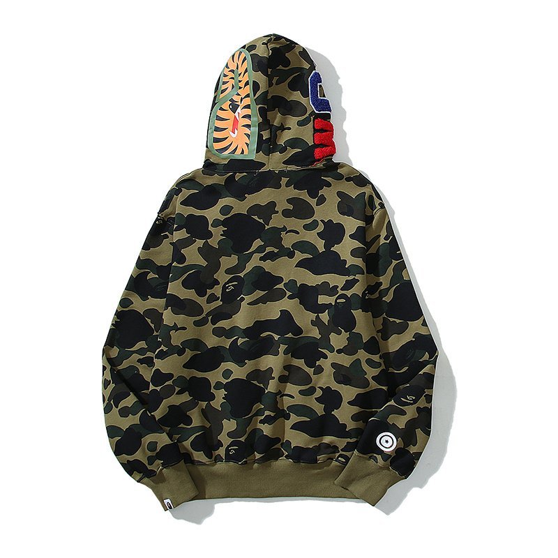 Худи A Bathing Ape Shark Hood ZIP "Green" фото № 2