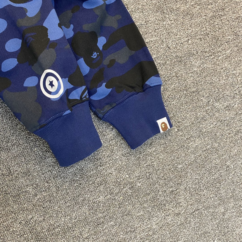 Худи A Bathing Ape Hood Mask ZIP "Blue" фото № 7