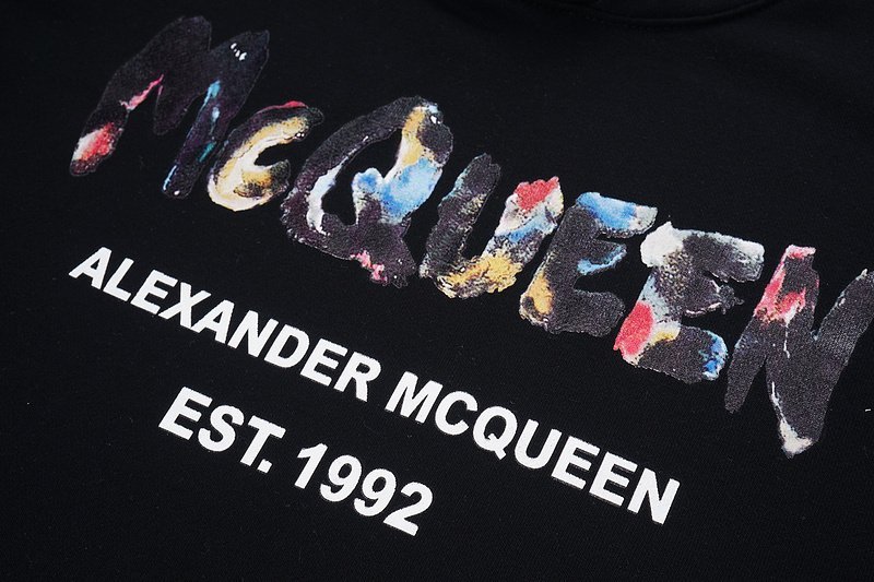 Худи Alexander Mcqueen Logo McQueen EST 1992 "Black" фото № 5