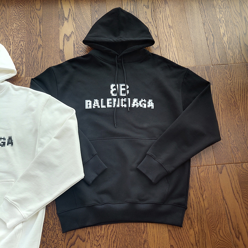 Худи Balenciaga Logo Made Of Pixels "Black" фото № 7