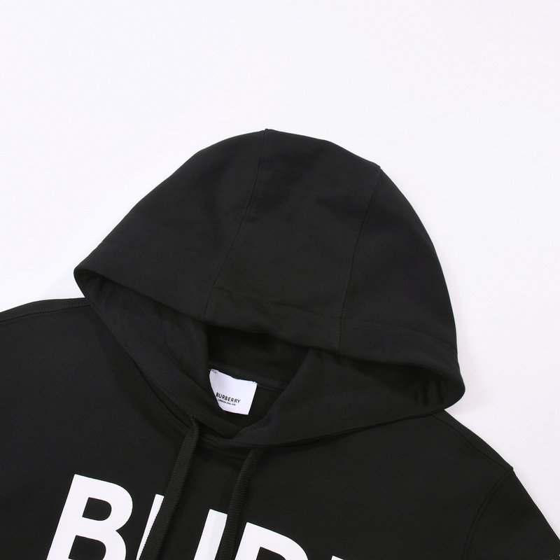 Худи Burberry Text On The Chest And Sleeve "Black" фото № 3