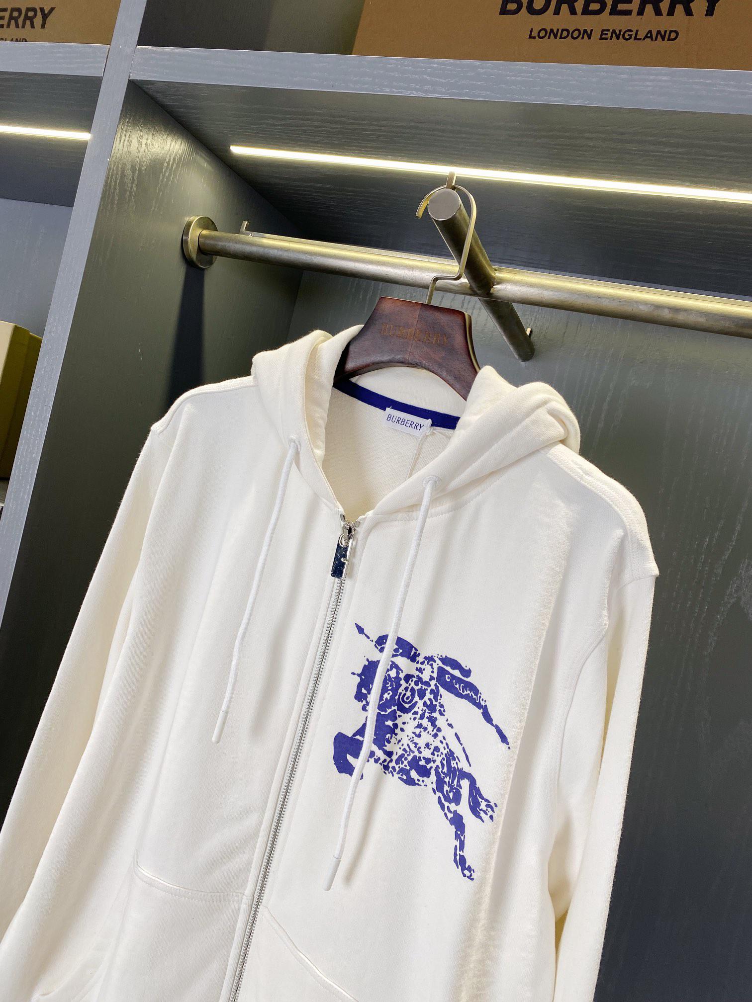 Худи Burberry Blue Frontside Warrior And Horse "White" фото № 2