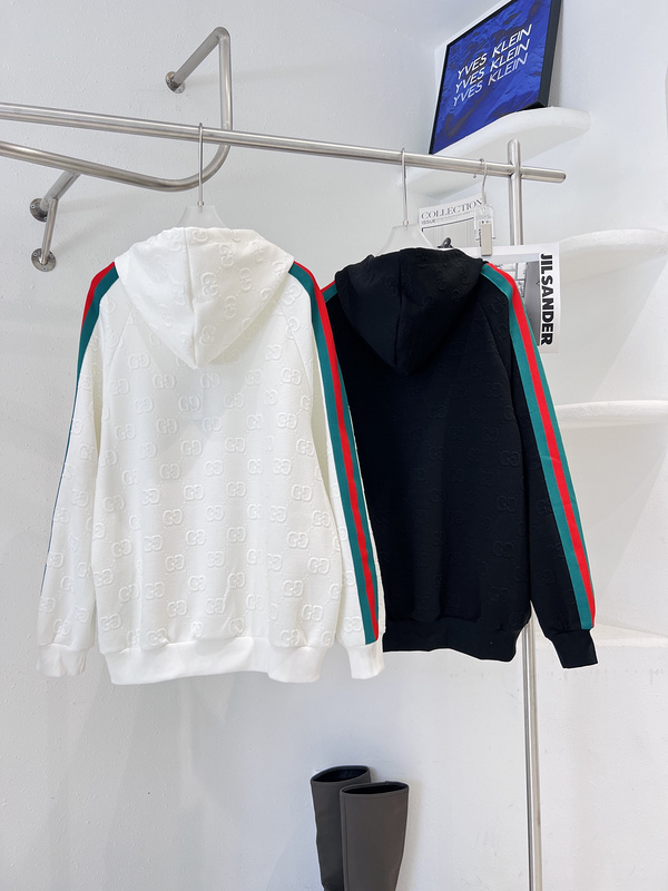Худи Gucci With Stripes On The Sleeves ZIP "White" фото № 3