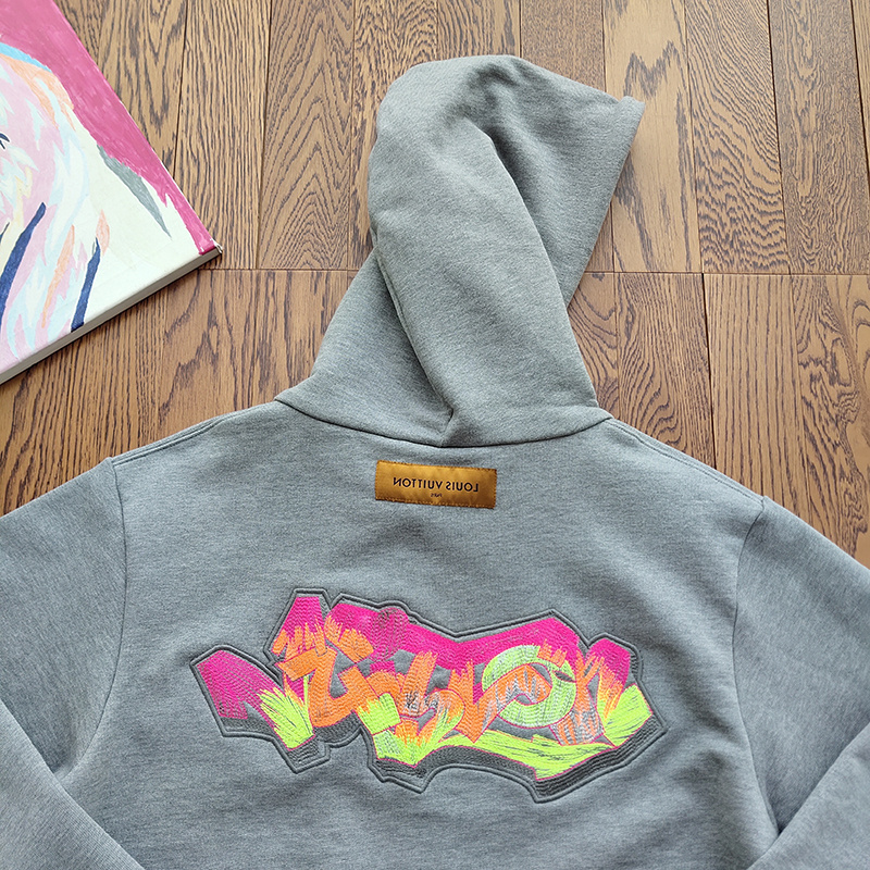 Худи Louis Vuitton With Brand Logo ZIP "Gray" фото № 4