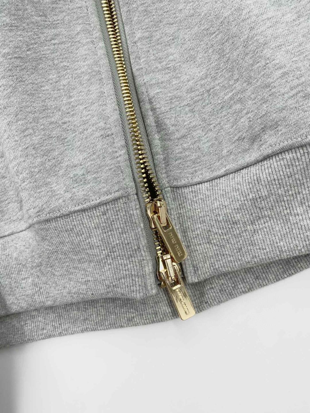 Худи Miu Miu Frontside Gray Volumetric Logo Miu Miu "Gray" фото № 4