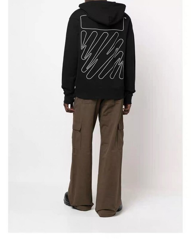 Худи OFF-White Black Stripes With White Outline "Black" фото № 6