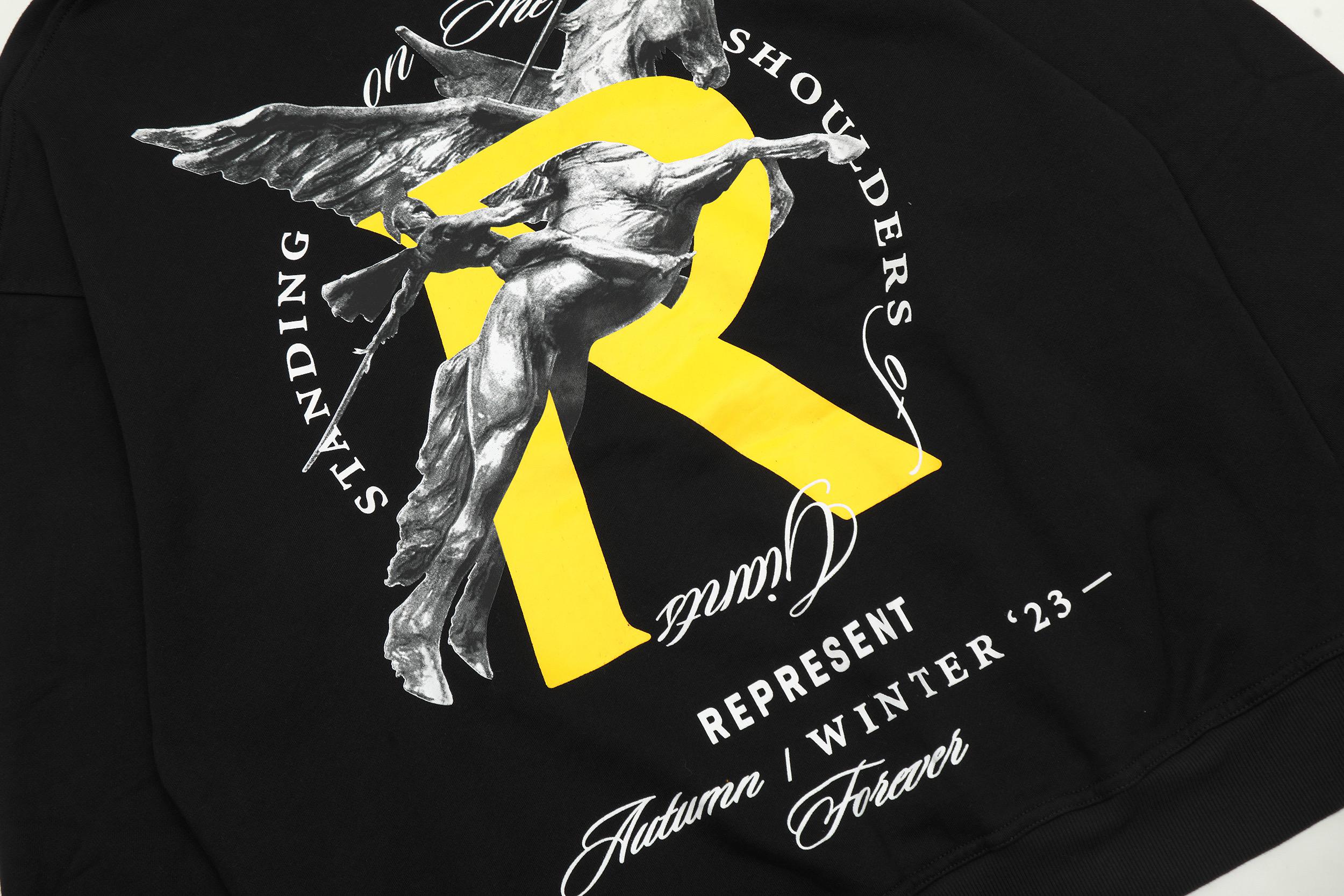 Худи Represent Standing on the Shoulders "Black" фото № 7