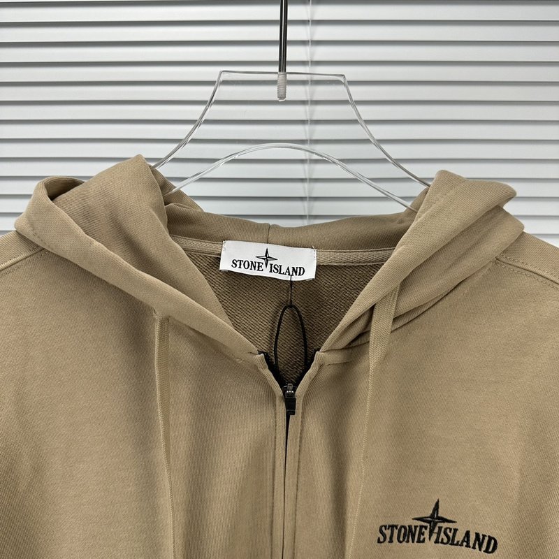 Худи Stone Island With Logo Brand - ZIP "Brown" фото № 2