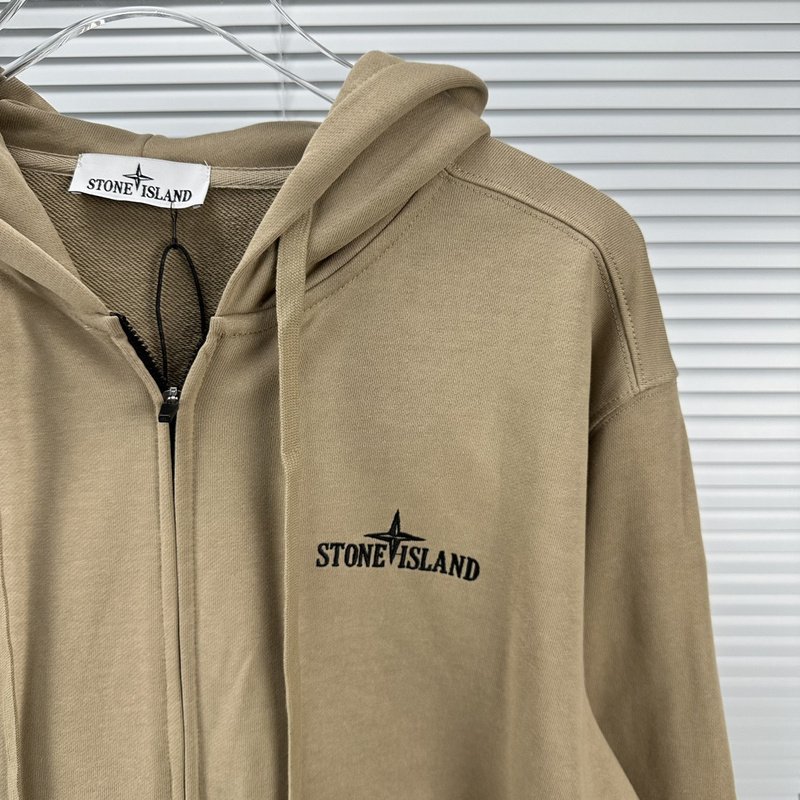 Худи Stone Island With Logo Brand - ZIP "Brown" фото № 3