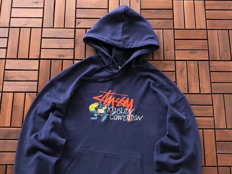 Футболка Stussy Inscription Krushin Competition "Blue" фото № 2