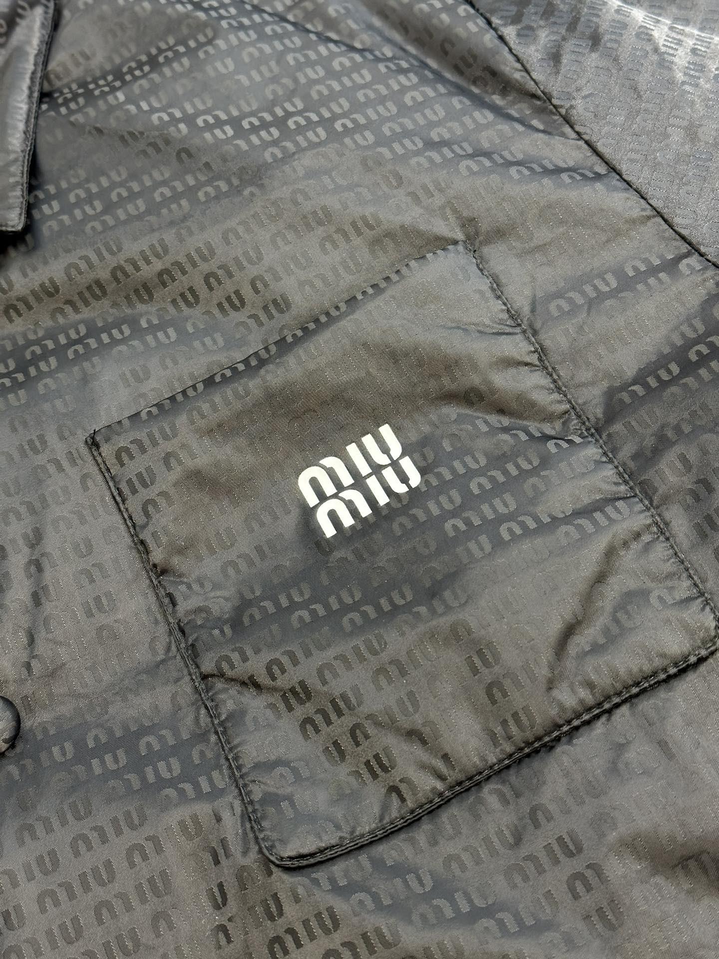 Куртка Miu Miu Black Frontside Logo On Pocket White Logo "Black" фото № 5