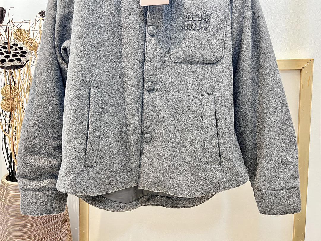 Куртка-рубашка Miu Miu Blank "Gray" фото № 4