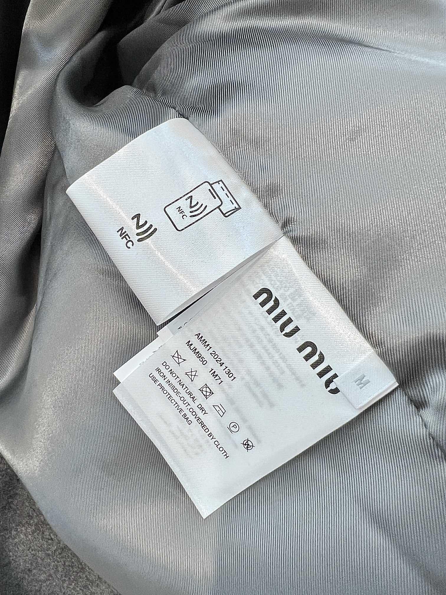 Куртка-рубашка Miu Miu Blank "Gray" фото № 5