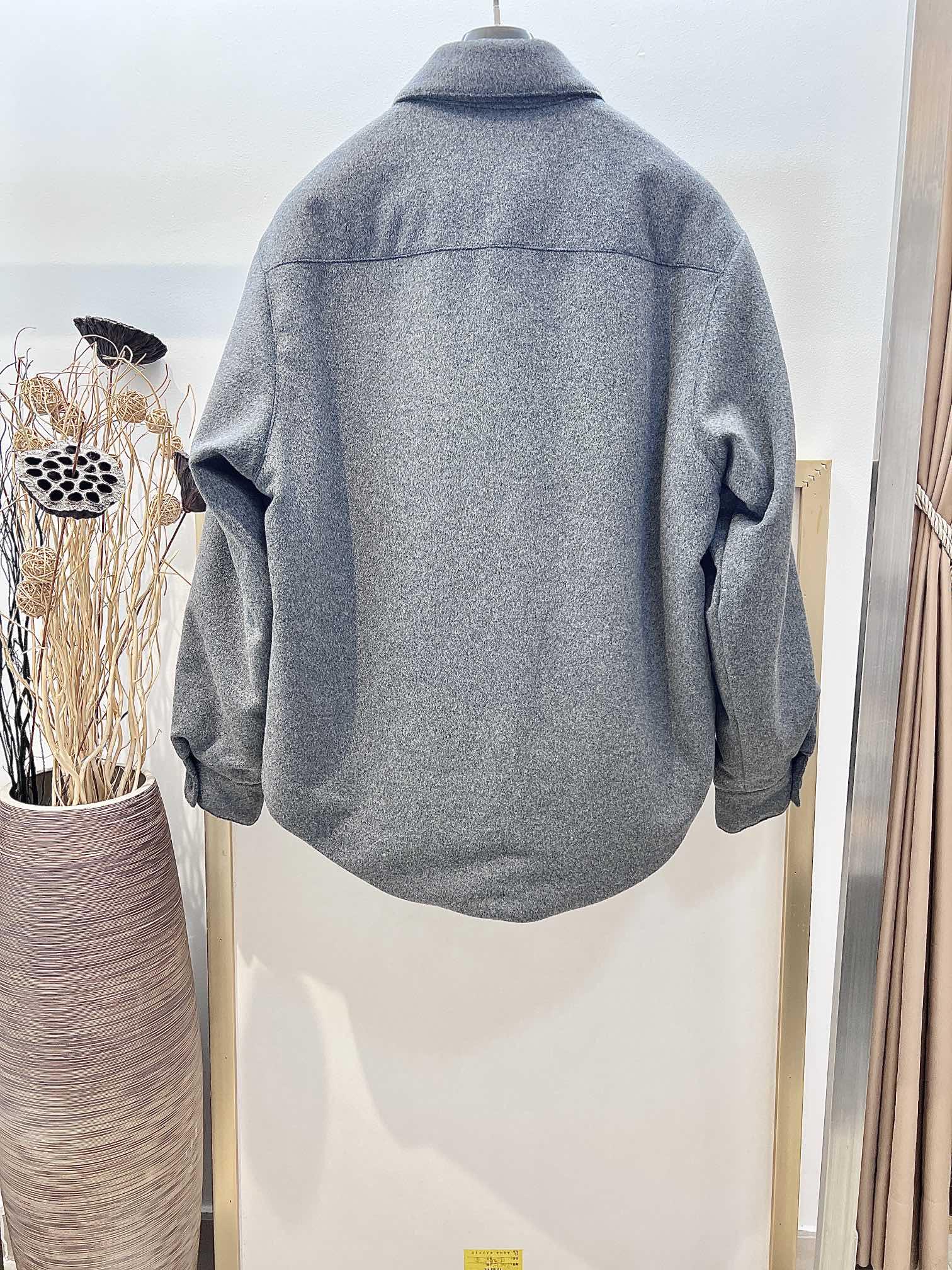 Куртка-рубашка Miu Miu Blank "Gray" фото № 6