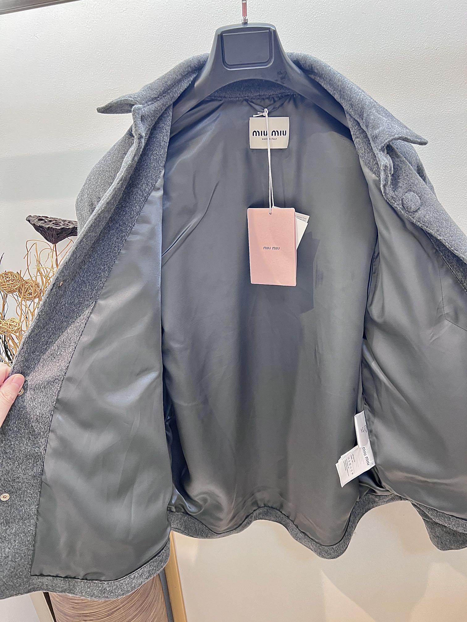 Куртка-рубашка Miu Miu Blank "Gray" фото № 7