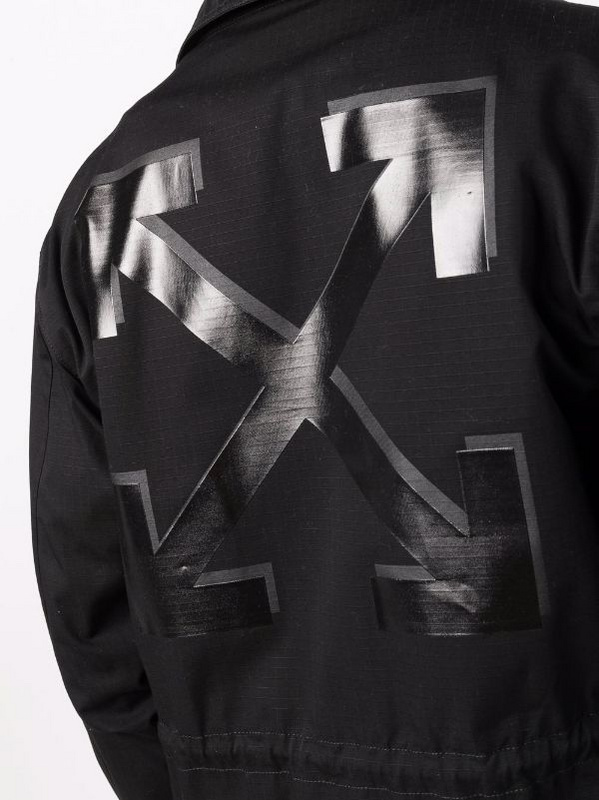 Ветровка Off White Leather Logo "Black" фото № 3