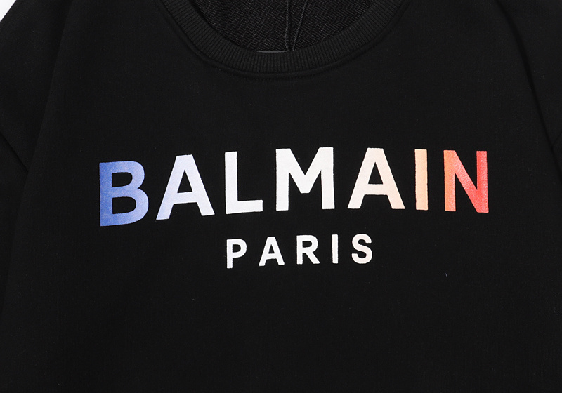 Свитшот Balmain Color Label Brand "Black" фото № 4